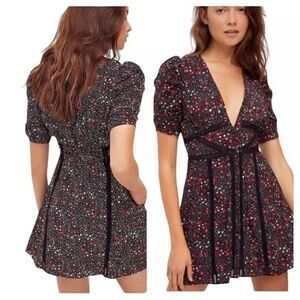Free People Piece of Your Heart Floral Mini Dress Size S